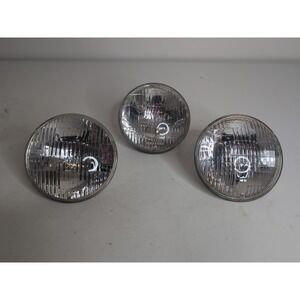 Lot Of 3 Vtg Headlight Lamps 6" Tung-Sol GE Westinghouse Sealed Beam 4001 4002